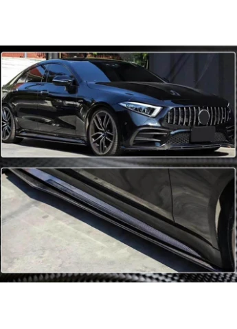 Бокові пороги V1 (для /-Line 2018-2020, Карбон) для Mercedes CLS C257 2018- рр AMG (391761786)