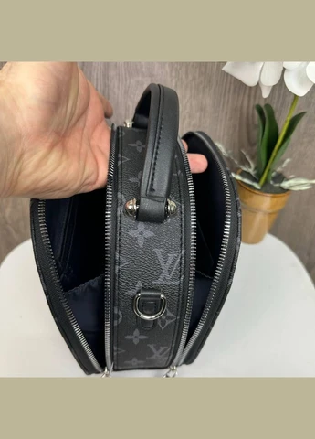 Міні сумочка клатч на плече з кишенями чорна екошкіра (sku_1215Ч) No Brand (330576439)