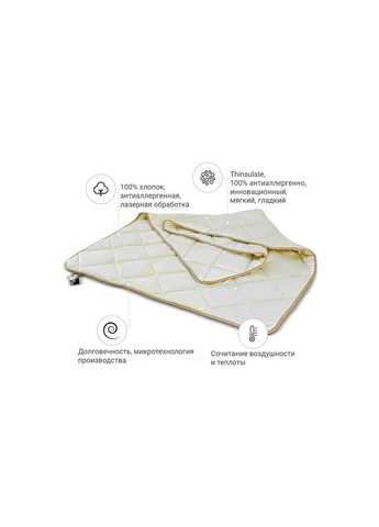 Одеяло антиаллергенное 3M Thinsulate №1335 Carmela Зимнее 220x240 см (ek45006) Mirson антиалергенна 3M Thinsulate №1335 Carmela Зимова 2 (392407003)