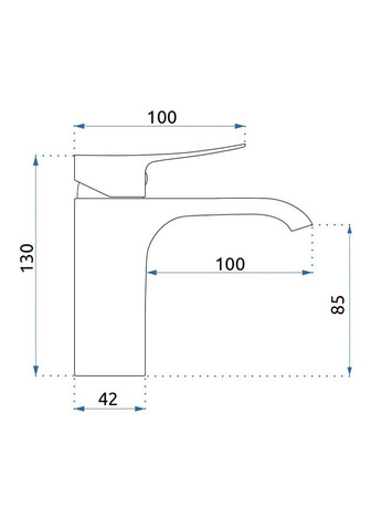 Змішувач для раковини (умивальника) DART BLACK чорний низький Rea (320772899)