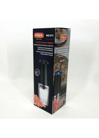 Електричний гравітаційний подрібнювач спецій MG-211, Млин для солі Електро молка Magio (368771618)