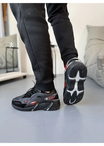 Черные летние кроссовки adidas raf simons cylon-21 black red адидас раф No Brand