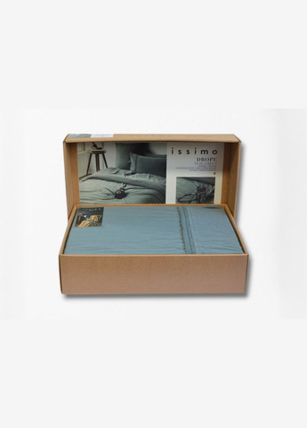 Постельное белье Drope Poplin 200 х 220 см Teal Green Issimo (339865806)