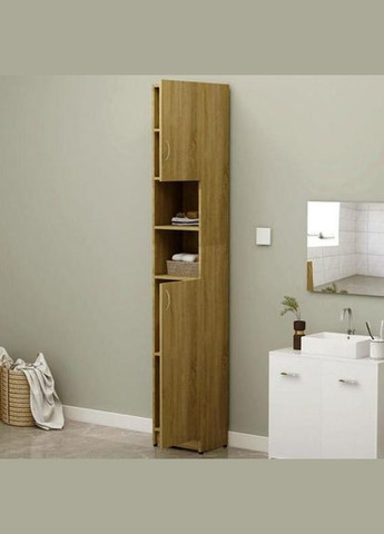 Пенал напольный для ванной из дерева Кларедон сиена (ПЕВ-001705) No Brand (328293196)