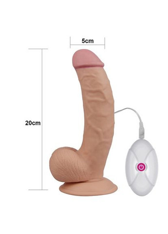 Реалистичный вибратор – The Ultra Soft Dude Vibrating 8.5" Lovetoy (335399608)