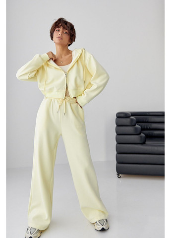 Теплый спортивный костюм с объемной надписью - лимонный цвет Lurex (364967756)