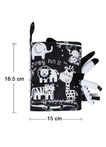Розвивальна книга-шуршалка Black white forest No Brand (365721710)