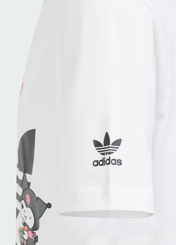 Белая демисезонная футболка originals x hello kitty adidas