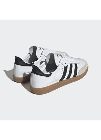 Белые демисезонные кроссовки samba decon adidas