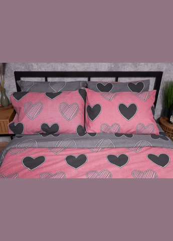 Комплект постільної білизни Бязь Gold Люкс євро 200х220 наволочки 2х70х70 (MS-820002765) Moon&Star Love (286761714)