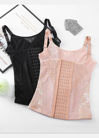 Женская корректирующая майка с открытым верхом для утяжки талии дышащий с кружево 6 рядов крючков No Brand Корсет майка Perfect Ultra (340059660)