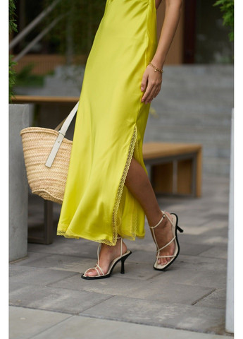 Жовтий сукня жіноча на літо максі safari жовта з відкритою спиною Handy Wear однотонна