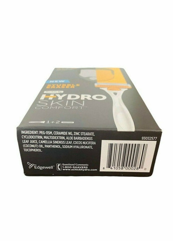 Бритва чоловіча Hydro Skin Comfort Stubble Eraser (1 станок + 2 картриджі) Schick (280265703)