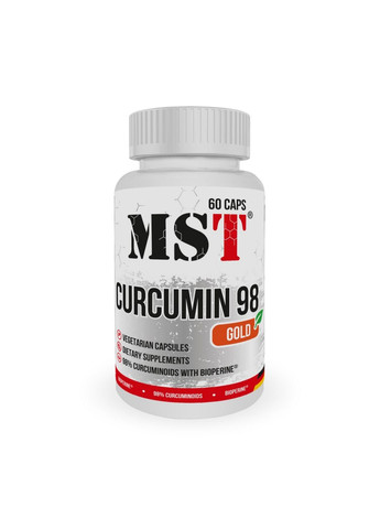 Натуральная добавка Curcumin 98 Gold, 60 вегакапсул MST (293339923)