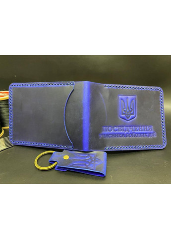 Обложка на УБД с Отделением Для Карт из Натуральной Коже Ручной Работы. Синий Цвет No Brand (356508861)