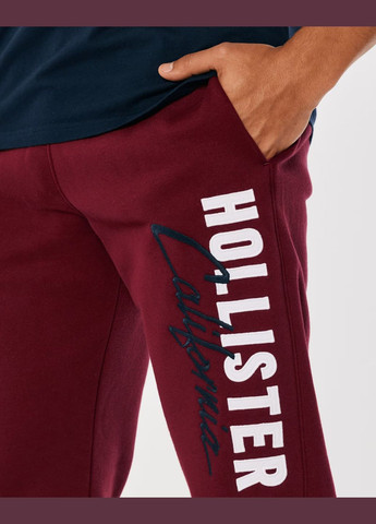 Бордовые демисезонные брюки Hollister