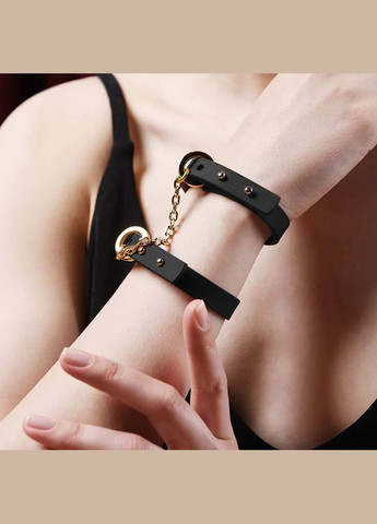 Браслетнаручники итальянская кожа, черный, UPKO (297395986)