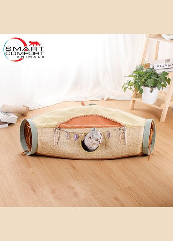 Будиночок для кота Smart Comfort Animals GX-95 оливковий ігровий Будиночок для кішки з секретним тунелем Smart Comfort System (292632180)