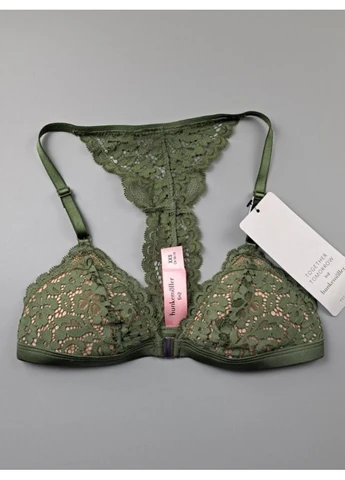 Зелёный бралетт бюстгальтер Hunkemoller без косточек полиамид, эластан