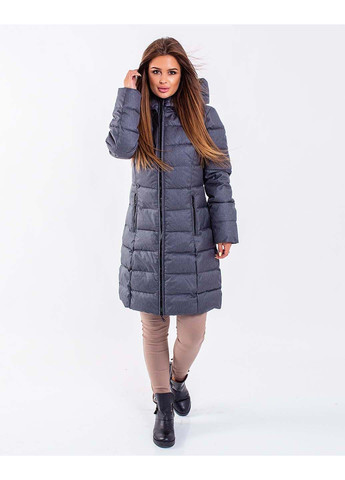 Серый зимний Пуховик indigo.limited