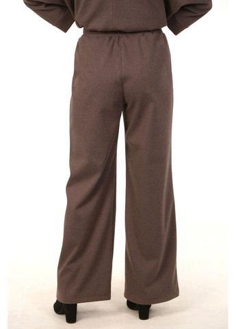 Штани теплі жіночі 0382 сіро-коричневі гусяча лапка Актуаль (365656343)