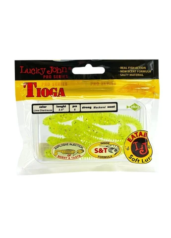 Віброхвіст Tioga 3,4" 071 пластиковий для ловлі окуня та судака 6 шт No Brand (402453722)