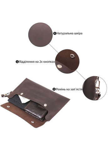 Шкіряна вінтажна тревел-косметичка коричневий 16428 Shvigel (335425623)