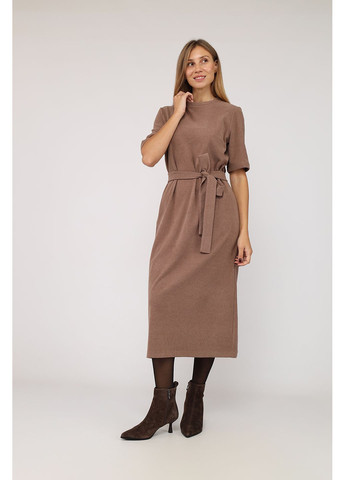 Коричневое платье свободного кроя женское цвет коричневый cb-00282904 Yuki
