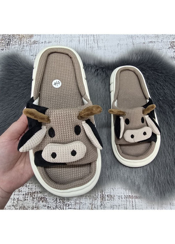 Коричневые тапочки домашние Lion