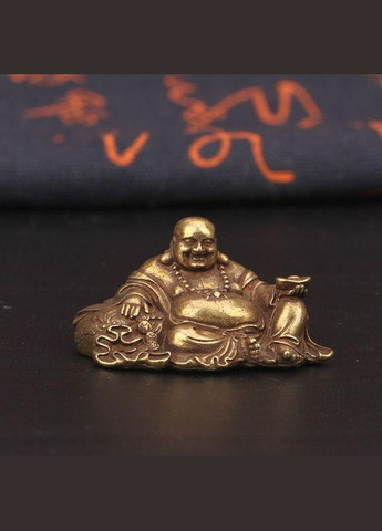 Медная маленькая статуэтка фигурка Улыбающийся большой живот Будда Майтрейя No Brand (292260637)