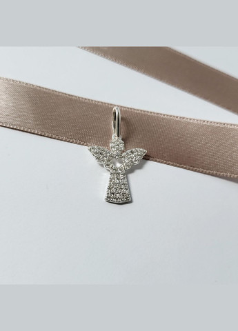 Серебряная подвеска кулон Ангел в Белых камнях серебро 925 пробы 3284 1.50г No Brand (306742792)