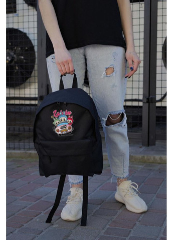 Повседневный рюкзак школьный для мальчика/девочки Compact с принтом Лабубу Black Without (349454567)