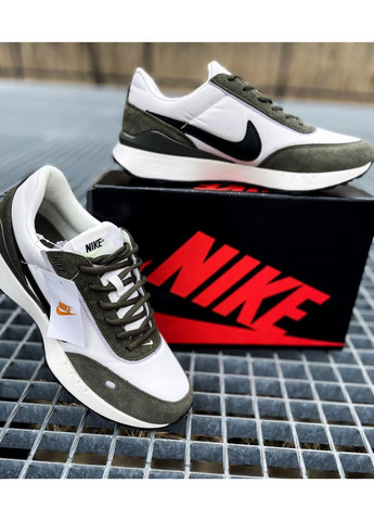 Білі Осінні кросівки чоловічі nike waffle khaki найк No Brand