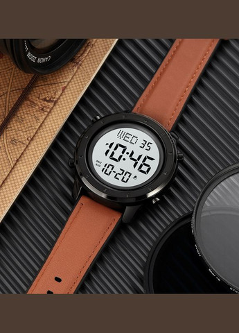 1864LBNWT Brown-White Leather Skmei (372946797)