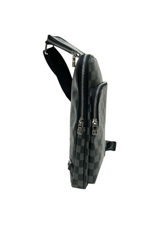 Чоловіча нагрудна сумка LV з єко-шкіри 76131-A чорно-сіра 31 x 19 x 5 No Brand (372744474)