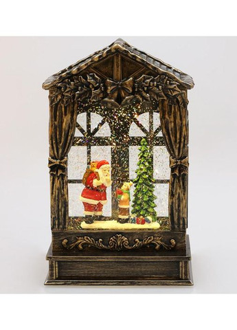 Новорічний підвісний ліхтар Щедрий Санта з LED підсвічуванням для декору інтер'єру та свята 25.5см Bona (368989908)