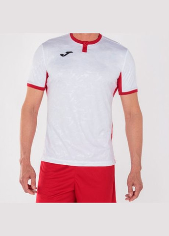 Белая футболка футбольная toletum ii белая с красными вставками 101476.206 с коротким рукавом Joma Модель