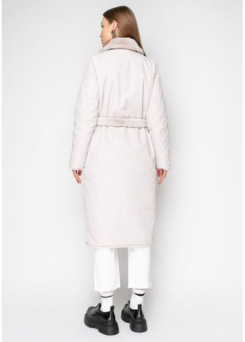 Пальто з Екохутром і Шалевим Коміром 1101M-C Молоко/ вершки SAM Samange (367582241)