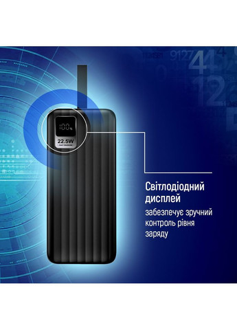 Powerbank 30000 mAh LCD Black (CW-PB300LPC5BK-PDD) Colorway (315040733)