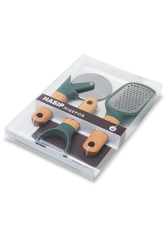 Набор для пиццы Мамин Посуда Пицероб Овощечистка, Терка, Нож для пиццы 3 предмета Мамин Посуд (327432608)