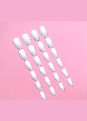 Накладные ногти в комплекте со скотчем - White Sq Nails (301646617)