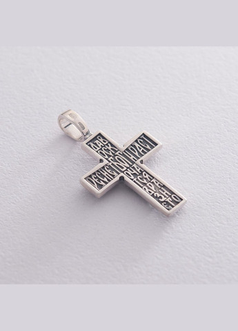 Серебряный крест с распятием (чернение) 131556 Oniks (264024224)