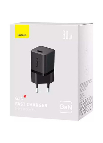 Зарядное устройство для (CCGN070401) Baseus GaN5 Fast Charger USB-C 30W black (369882689)