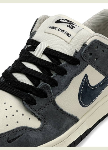 Кросівки жіночі Nike No Brand SB Dunk Low Pro Dark Grey White темно-сірі демісезони (342324753)