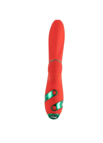 Вибратор-кролик с пульсацией и флогером SEVANDA Whip Vibrating Massage Wand, красно-зеленый Lockink (369952149)
