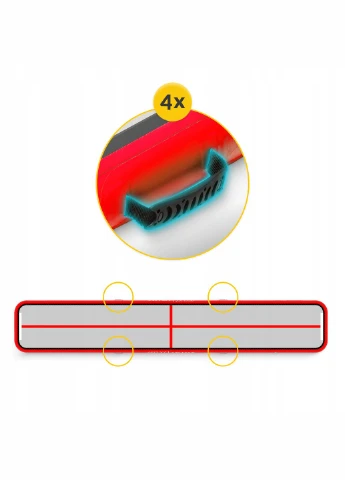 Мат гімнастичний надувний Air Track Mat 600 x 100 x 15 см White/Red () 4FIZJO P-5907739311801 (275653857)