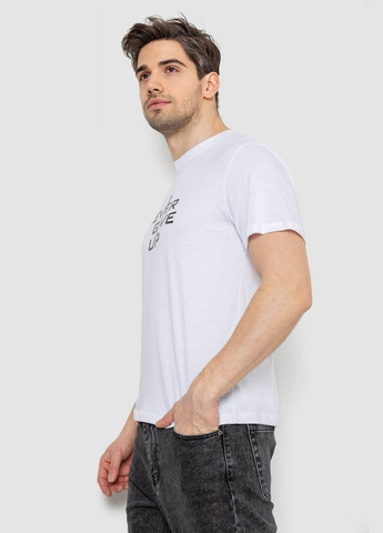 Біла футболка чоловіча з принтом Ager 241R1905