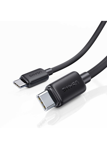 Кабель US-SJ696 60W Striped Data Cable Type-C To Type-C-KY Series 2M black USAMS (371362672)