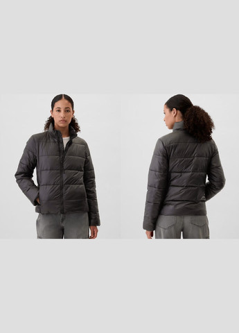 Черная демисезонная куртка женская демисезонная puffer jackets черная Gap