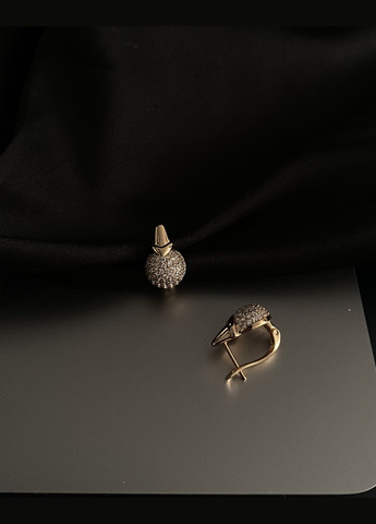 Сережки англійський замок золотого кольору 33837 Fashion (346475760)